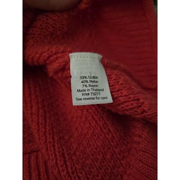 Sonoma Pink Open Knit Raglan Long Sleeve Pullover Sweater Womans Plus Size 2X - Picture 4 of 4